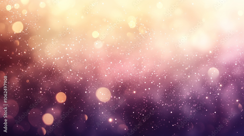 Obraz premium Purple pink abstract background gradients golden light sparkle dreamy atmosphere. AI generated