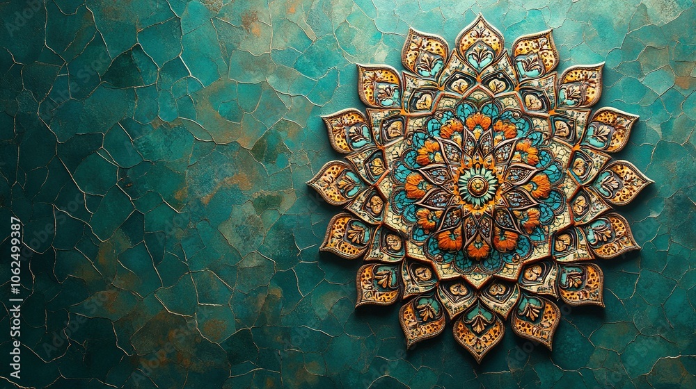 A detailed Islamic tile design