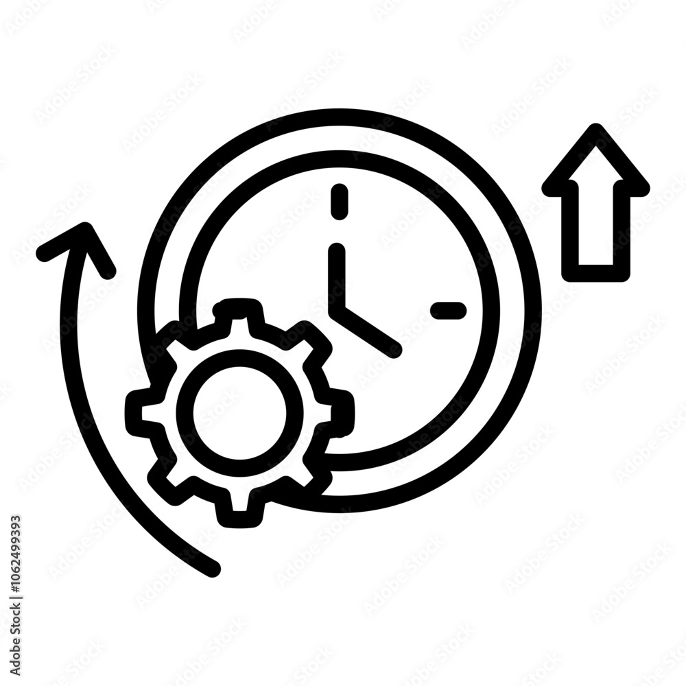 Efficiency Outline Icon Efficiency Outline Icon