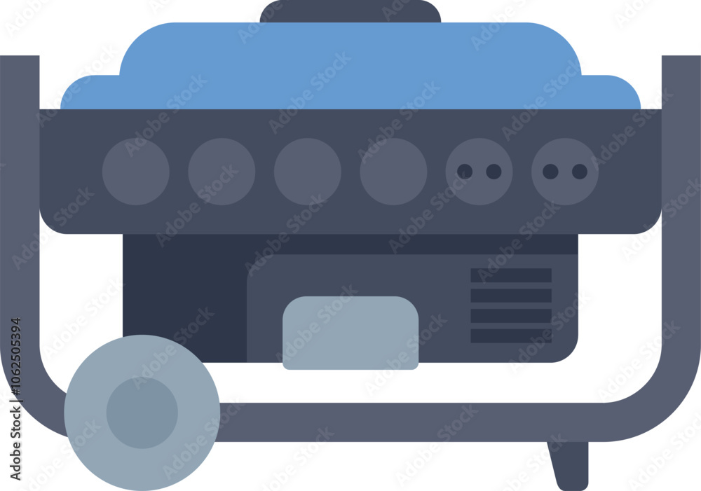 Portable backup generator is converting fuel into electrical energy Portable backup generator is converting fuel into electrical energy
