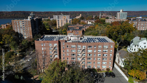 Canvas Print This location in the Bronx offers stunning views of lush greenery, a picturesque lake, and urban structures