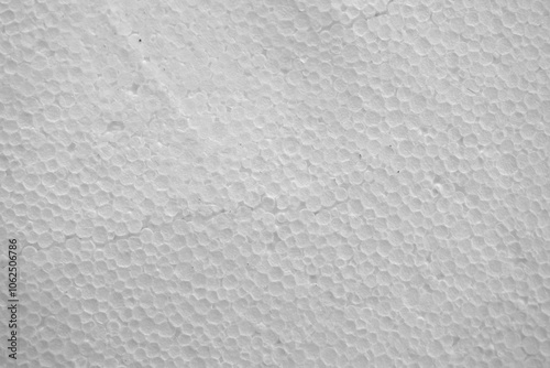 Texture of High magnification white styrofoam foam block smooth surface