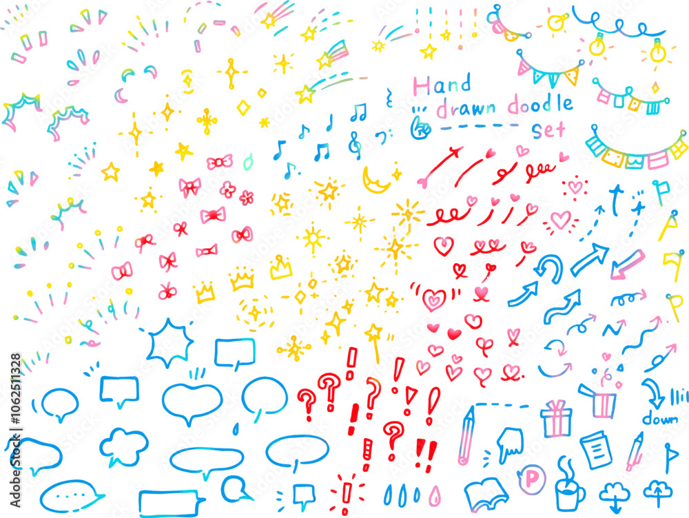 colorful and simple icons set -A set of simple pastel color illustrations of hand-drawn graffiti that can be used for icons and notices. colorful and simple icons set -A set of simple pastel color illustrations of hand-drawn graffiti that can be used for icons and notices.