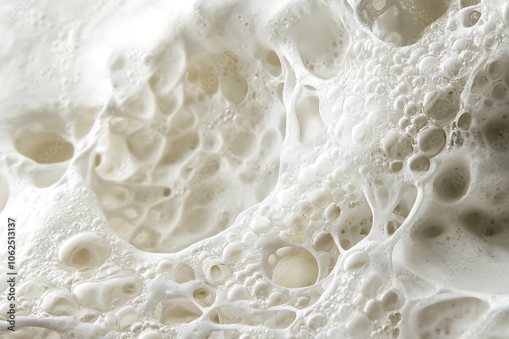 Mesmerizing macro of effervescent white foam, intricate network of translucent bubbles. Mesmerizing macro of effervescent white foam, intricate network of translucent bubbles.