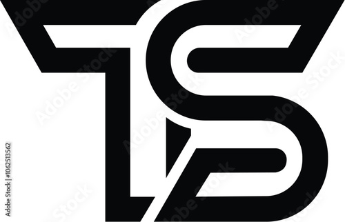 ST letter logo design vector illustration template, letter s and t logo vector.