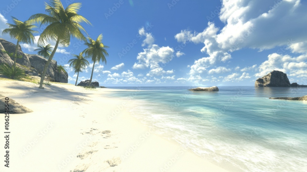 High-Definition 3D Seaside Scenery for Computer Backgrounds High-Definition 3D Seaside Scenery for Computer Backgrounds