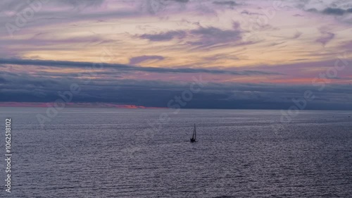 Hermoso Atardecer a Vista de pajaro desde el Sur de Gran Canaria 