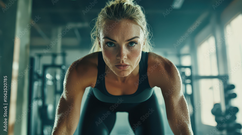 Dynamic Shot of Woman in Black Shorts Performing Box Jump in Gym Dynamic Shot of Woman in Black Shorts Performing Box Jump in Gym