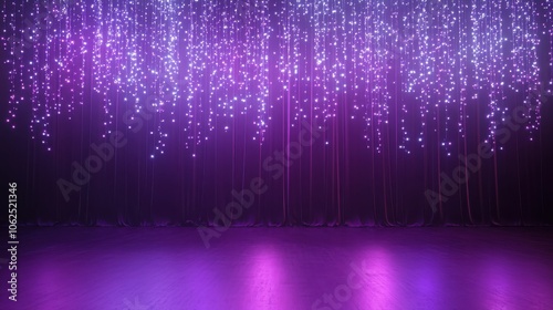 Wallpaper Mural Sparkling purple glittering Lights on purple background for festive event, ceremony concept, dramatic ambiance Ideal for celebrations and award shows background Torontodigital.ca