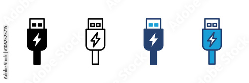 Usb icon vector. Flash disk icon vector