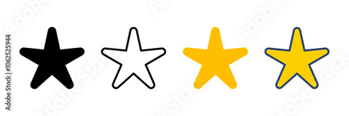 Star Icon vector. rating icon vector. favourite star icon