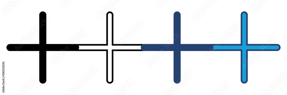 Obraz premium Plus Icon vector. Add plus icon