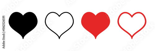 Love icon vector. Heart icon vector. Like icon vector.