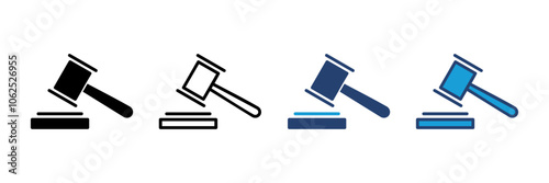 Gavel icon vector. judge gavel icon vector. law icon vector. auction hammer