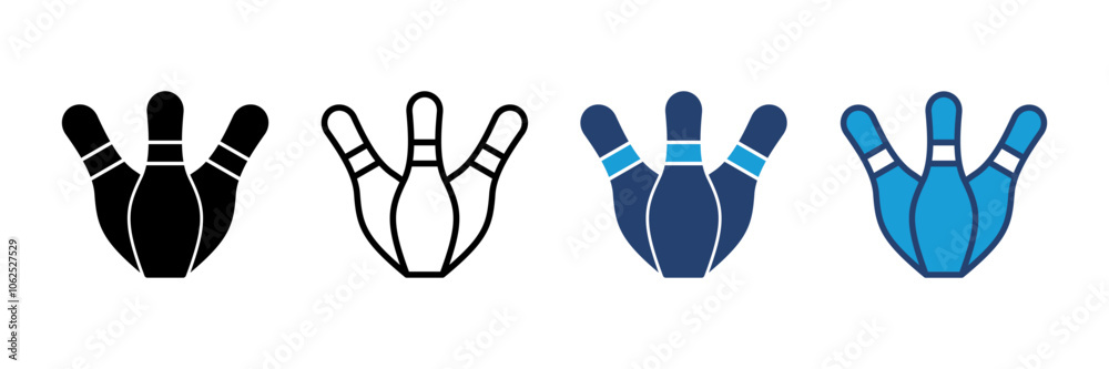 Bowling icon vector. bowling ball and pin icon. bowling pins Bowling icon vector. bowling ball and pin icon. bowling pins