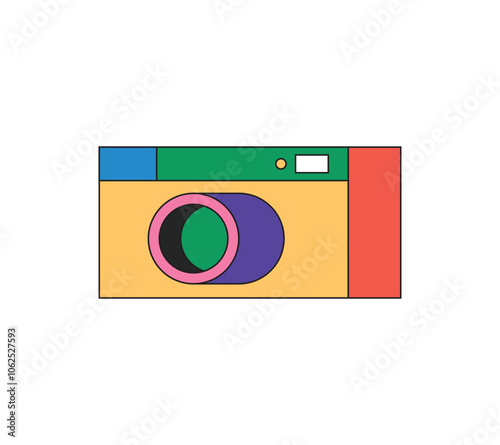 Illustration camera retro vibrant y2k unique design