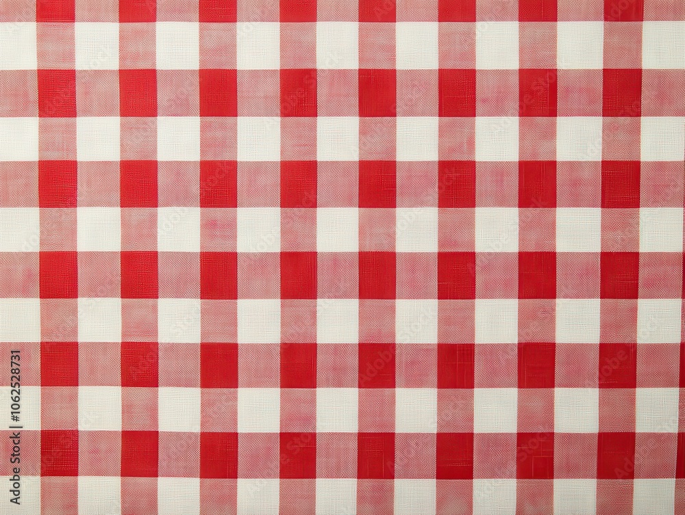 Red and White Checkered Fabric Texture Red and White Checkered Fabric Texture