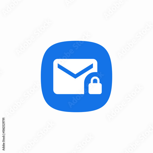 mail lock protected icon sign vector photo