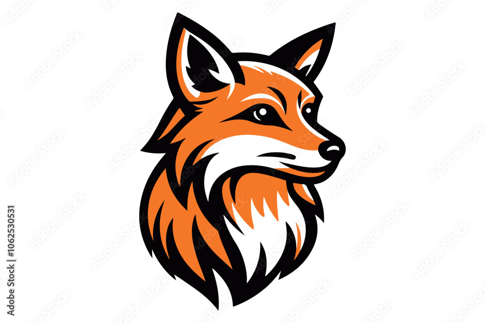 Obraz premium Fox Vector Illustration is a simple vector art style