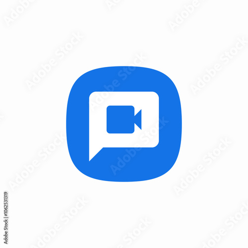 video chat icon sign vector