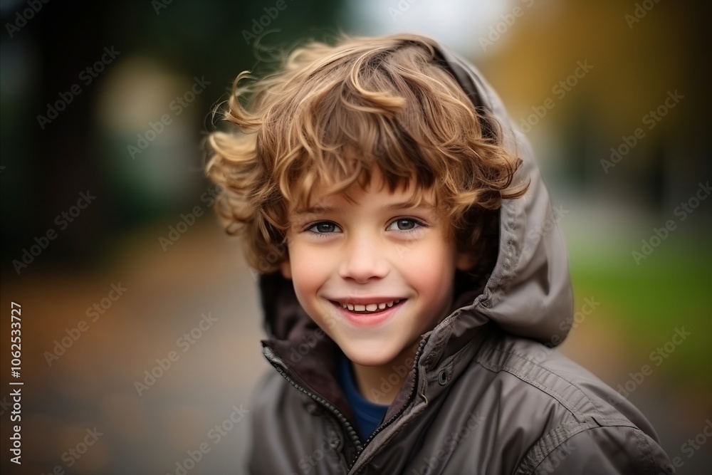 Portrait of a cute little boy in a warm jacket outdoors. Portrait of a cute little boy in a warm jacket outdoors.