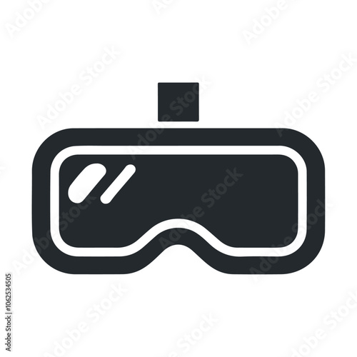 Futuristic virtual visual classes icon design, gaming goggle vector design.