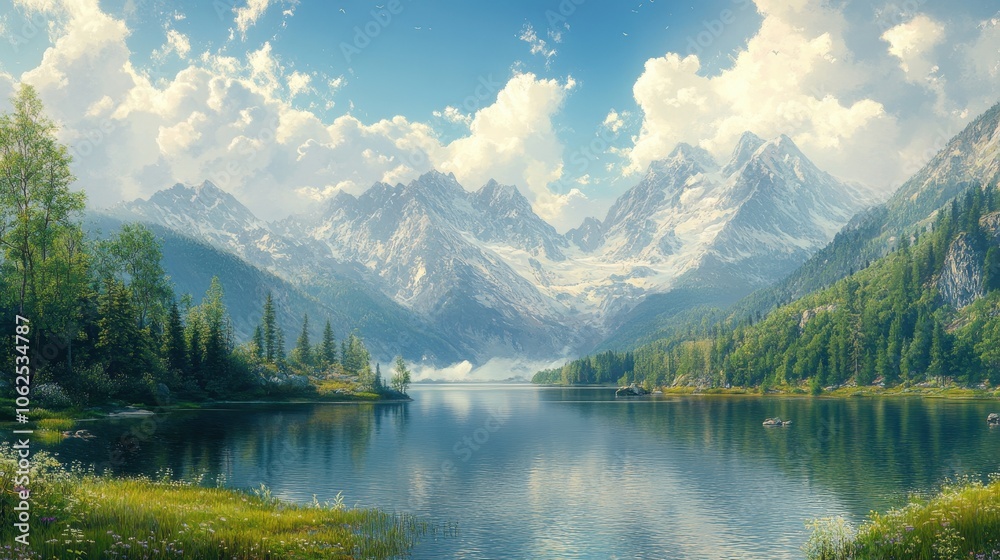 lake in mountains