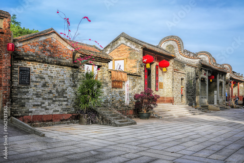 Guangzhou city, Guangdong, China. Huadu Langtou Village, with a history of more than 600 years, is an outstanding representative of the traditional village culture in the Cantonese region. photo