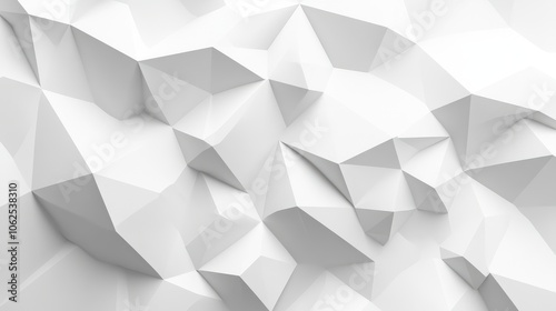 Abstract White Geometric Pattern with Triangular Shapes