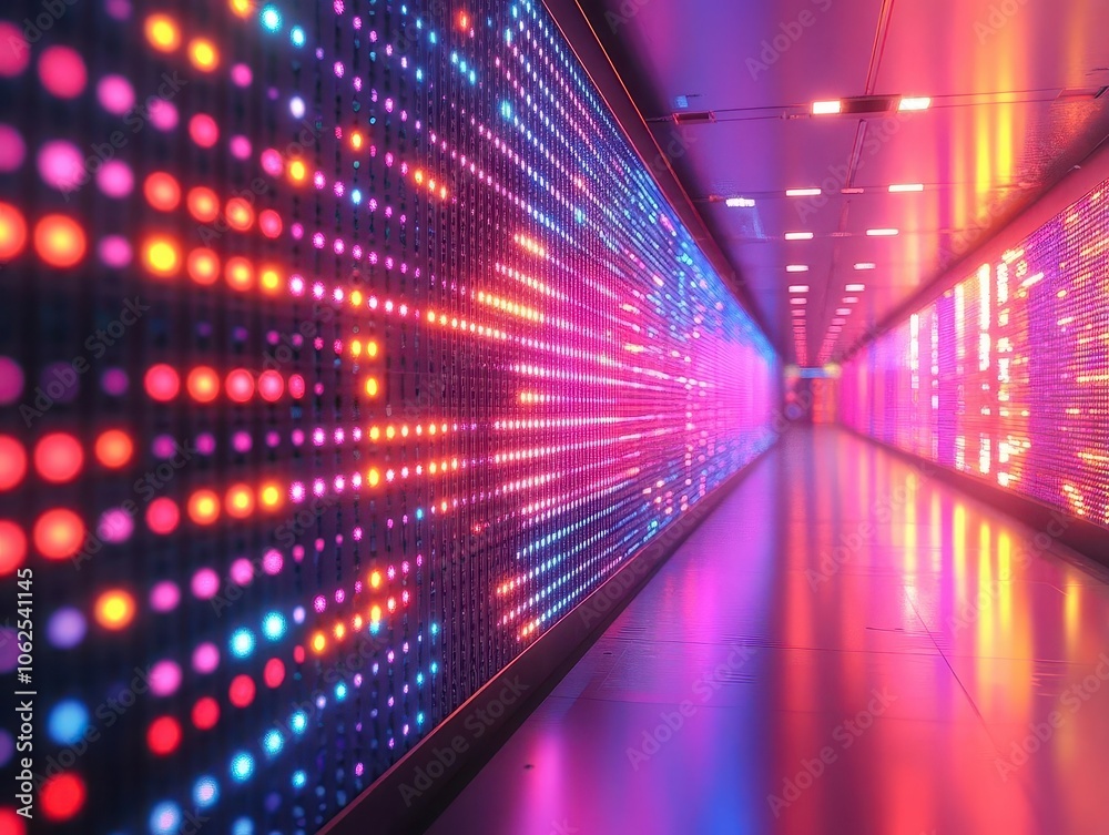 Quantum computing lab with vibrant lighting, sleek modern design, soft lighting, dynamic energy, futuristic style Quantum computing lab with vibrant lighting, sleek modern design, soft lighting, dynamic energy, futuristic style
