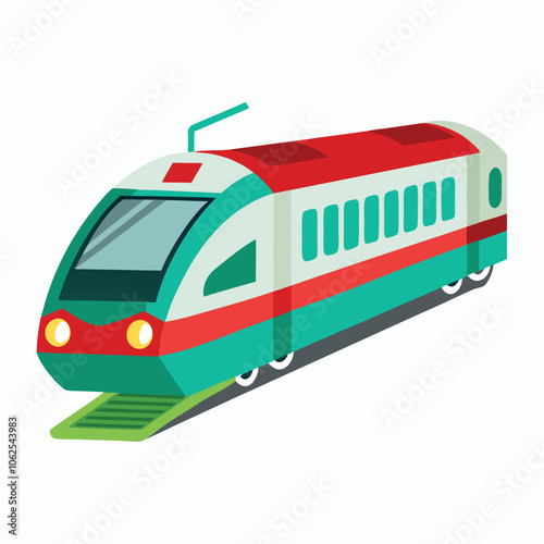 vector train on white background