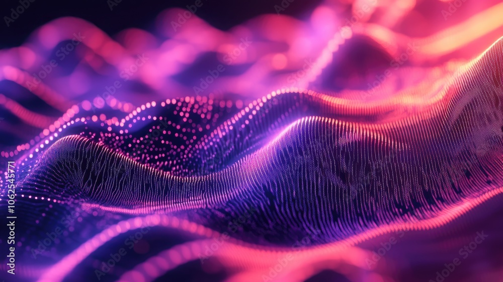 Abstract Wavy Pattern with Pink and Purple Glow Abstract Wavy Pattern with Pink and Purple Glow