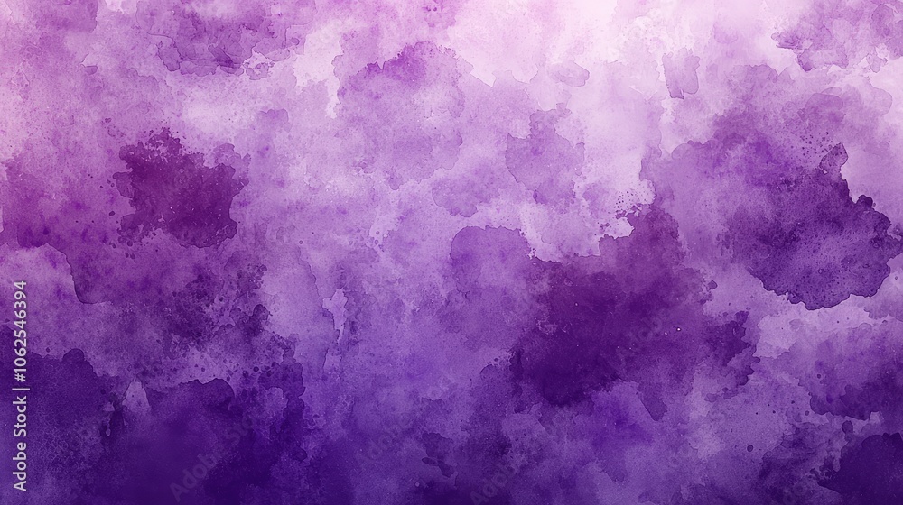 Abstract Watercolor Background in Shades of Purple
