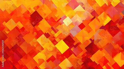 Abstract Geometric Pattern with Red, Orange, and Yellow Colors