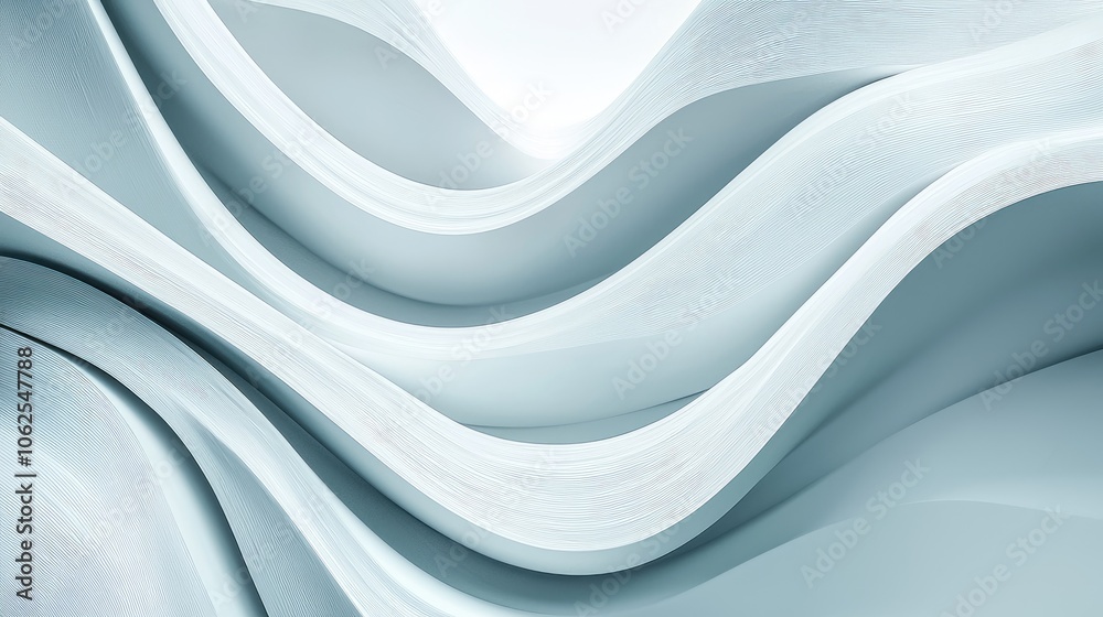 Abstract Pattern of Intertwining, Wavy, White Lines and Shapes Abstract Pattern of Intertwining, Wavy, White Lines and Shapes
