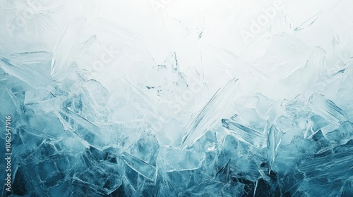 Abstract Blue Ice Crystal Texture Background