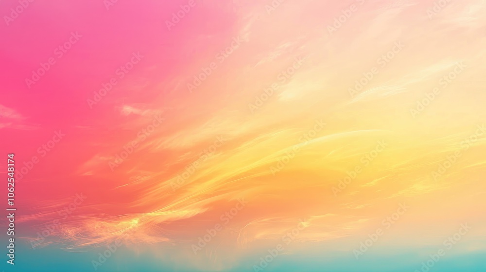 Abstract Sky with Pink, Yellow, and Teal Gradient Abstract Sky with Pink, Yellow, and Teal Gradient