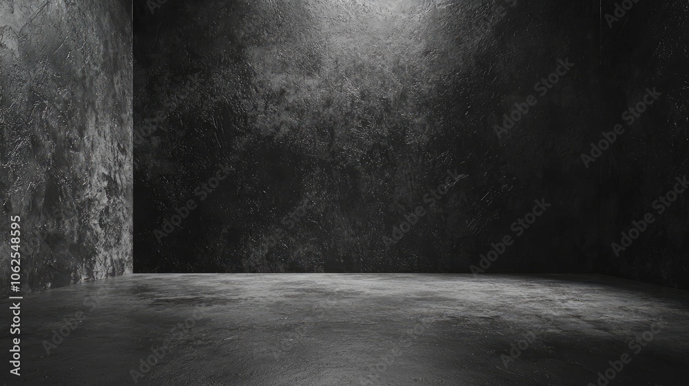 Dark, Empty Room with a Single Light Source Dark, Empty Room with a Single Light Source