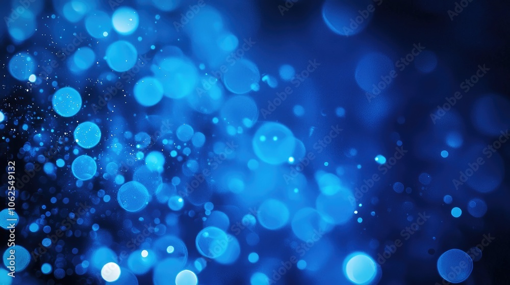 Abstract Blue Bokeh Background with White Specks Abstract Blue Bokeh Background with White Specks