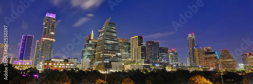 City of Austin, Texas skyline at night.