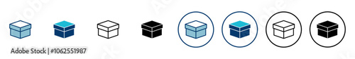 Box icon vector isolated on white background. Cardboard box, packaging open. Box vector icon