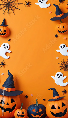 halloween background with pumpkins