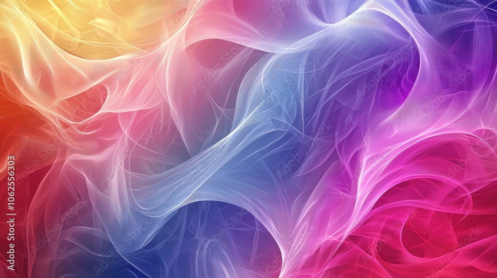 Abstract Swirling Lines of Color with Gradient Background Abstract Swirling Lines of Color with Gradient Background