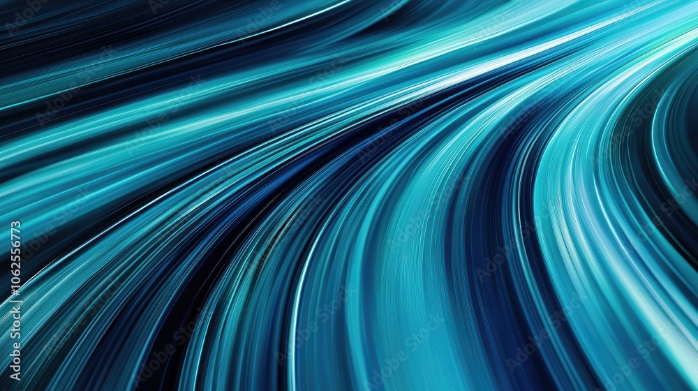 Abstract Blue and Black Curved Lines with Gradual Gradient Abstract Blue and Black Curved Lines with Gradual Gradient