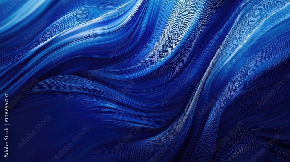 Abstract Blue Wavy Lines with Delicate Texture Abstract Blue Wavy Lines with Delicate Texture