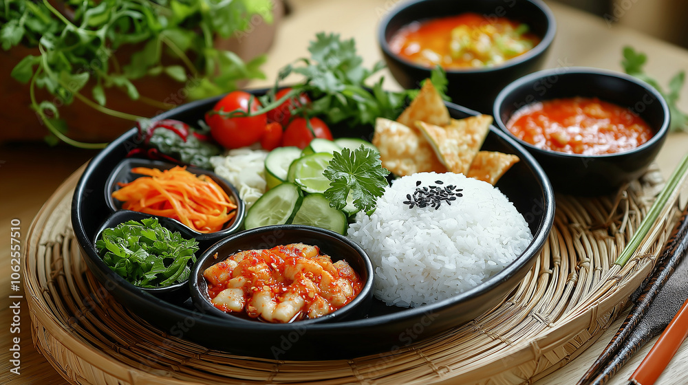 Clean and nutritious-looking food visuals, including local cuisine Clean and nutritious-looking food visuals, including local cuisine
