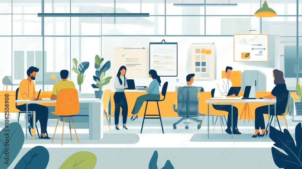 Teamwork and Collaboration in a Modern Office Space Teamwork and Collaboration in a Modern Office Space