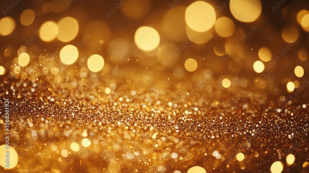 Abstract Golden Glitter with Blurred Lights Abstract Golden Glitter with Blurred Lights