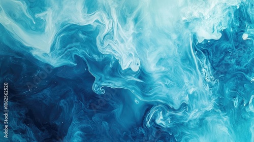 Wallpaper Mural Abstract Blue and White Swirling Liquid Art Torontodigital.ca