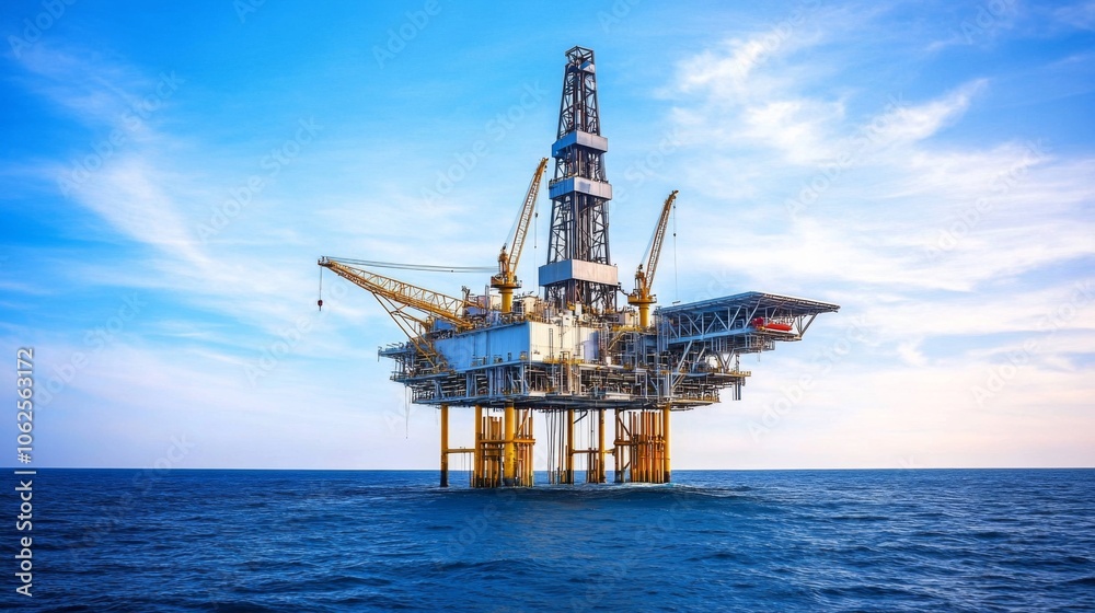 a sprawling offshore oil platform a sprawling offshore oil platform